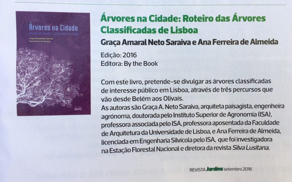 "Árvores na Cidade" na revista Jardins!