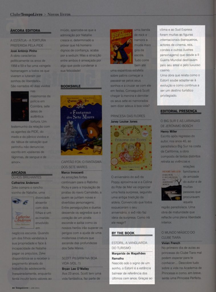 A revista Tempo Livre sugere o nosso título "Estoril, a vanguarda do turismo" pa...