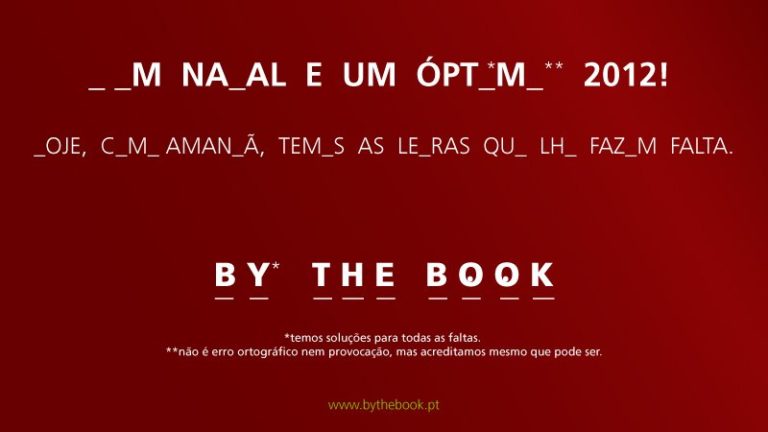 Este ano, a By the Book deseja…