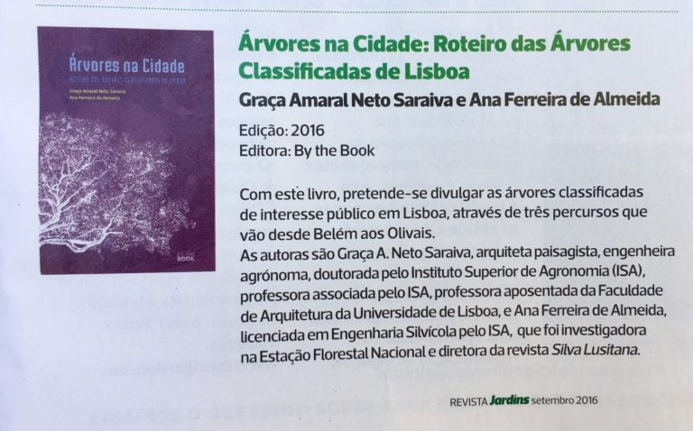 “Árvores na Cidade” na revista Jardins!